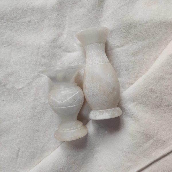 ALABASTER CANDLE HOLDERS