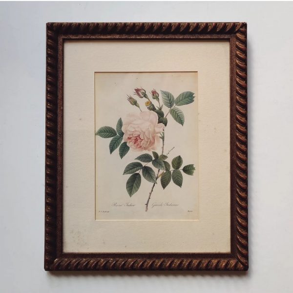 ANTIQUE FLORAL PRINT FRAME (1)