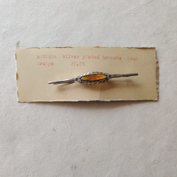 ANTIQUE ORANGE BROOCHE