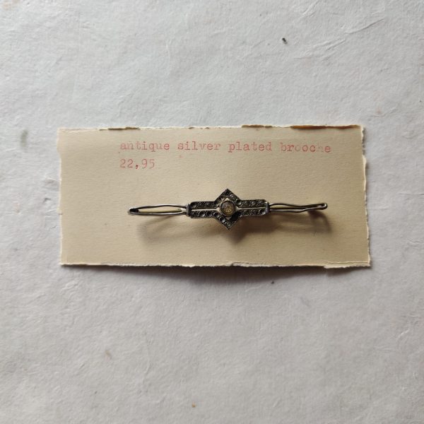 ANTIQUE BROOCHE SILVER PLATED - Afbeelding 2