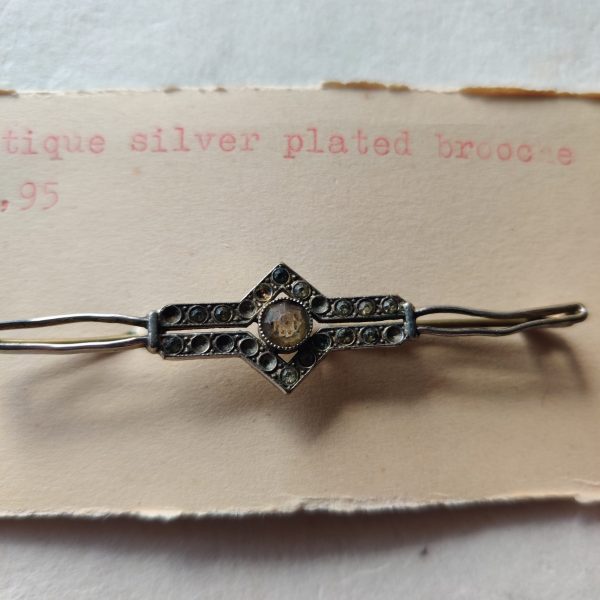 ANTIQUE BROOCHE SILVER PLATED